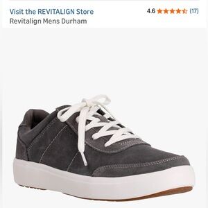 REVITALIGN Men's Durham Charcoal Sneakers